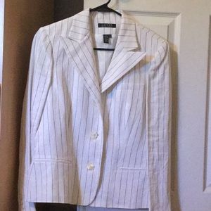 White with black stripes linen, never worn